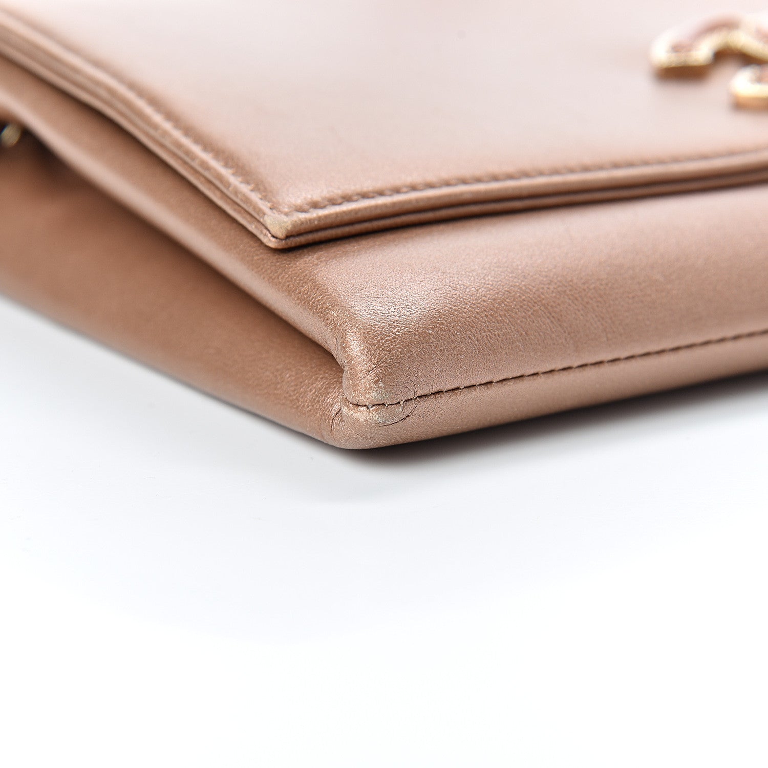Chanel Metallic Calfskin CC Small Flap Bronze 8 of 16