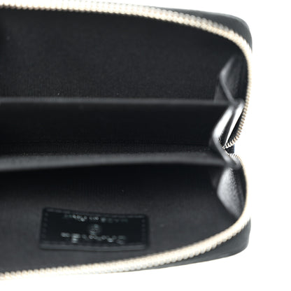 Chanel Caviar Camellia Embossed Zip Coin Purse Black 5 of 8