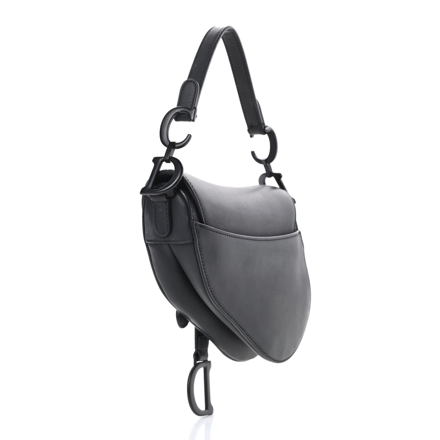 Christian Dior Ultra Matte Calfskin Mini Saddle Bag Black 3 of 15