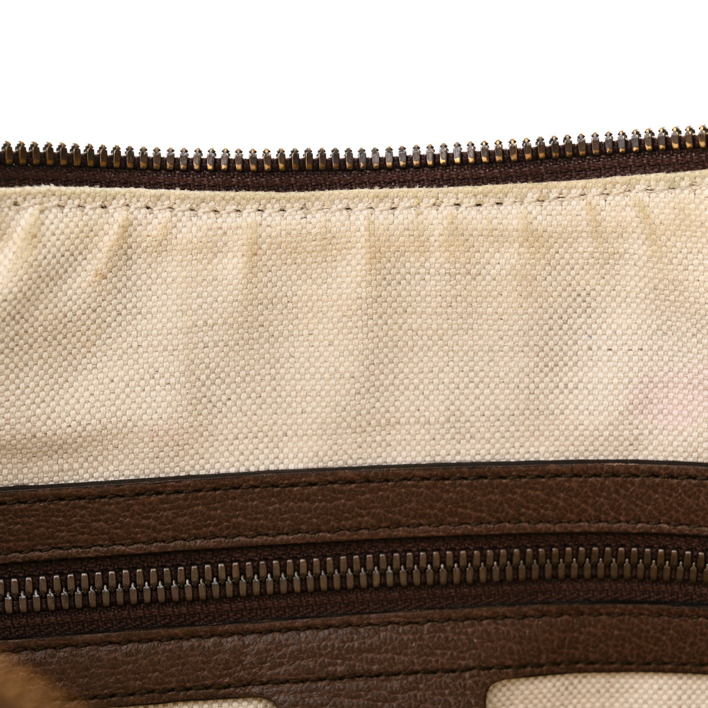 GG Supreme Monogram Web Small Ophidia Half Moon Hobo Brown