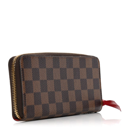 Louis Vuitton Damier Ebene Clemence Wallet Cherry 2 of 7