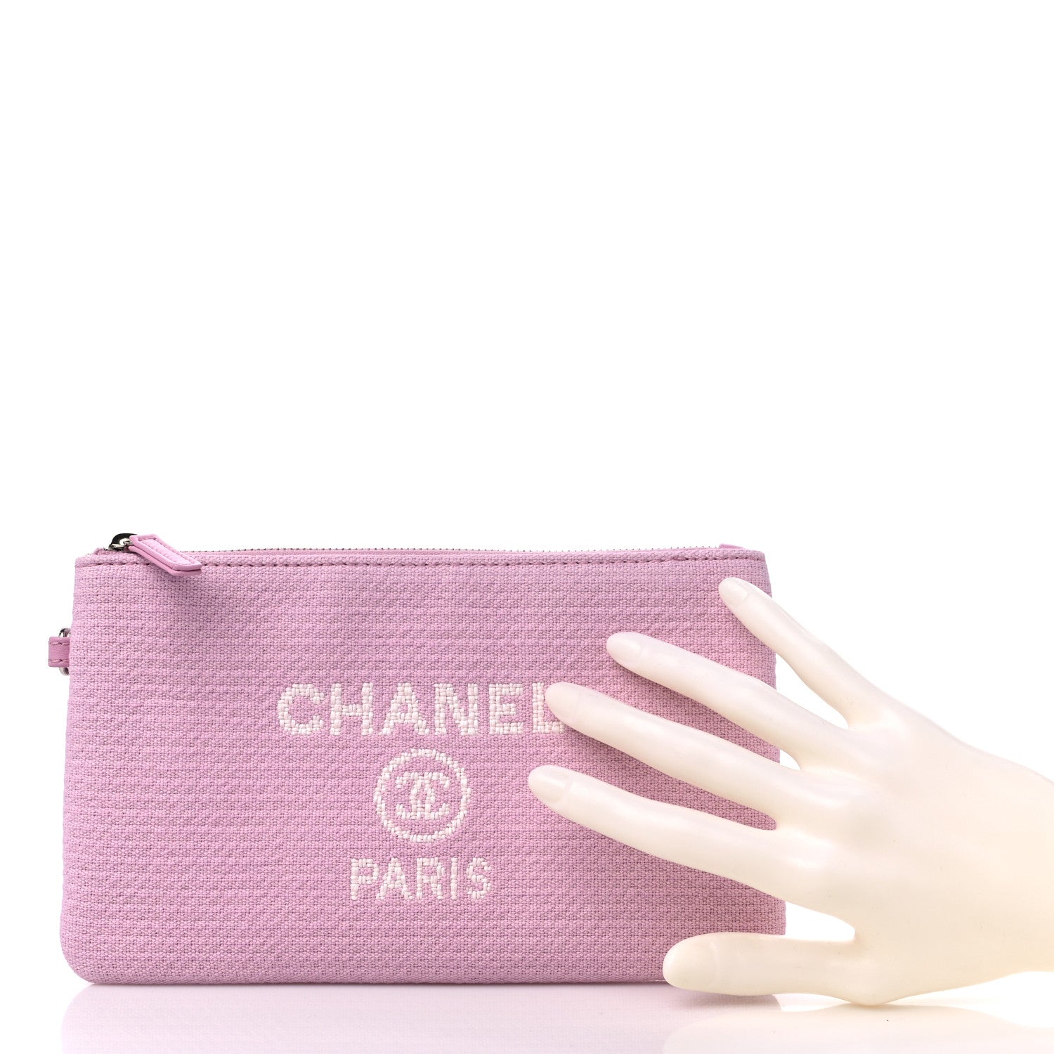 Chanel Mixed Fibers Small Deauville Pouch Pink 2 of 8