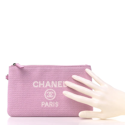 Chanel Mixed Fibers Small Deauville Pouch Pink 2 of 8