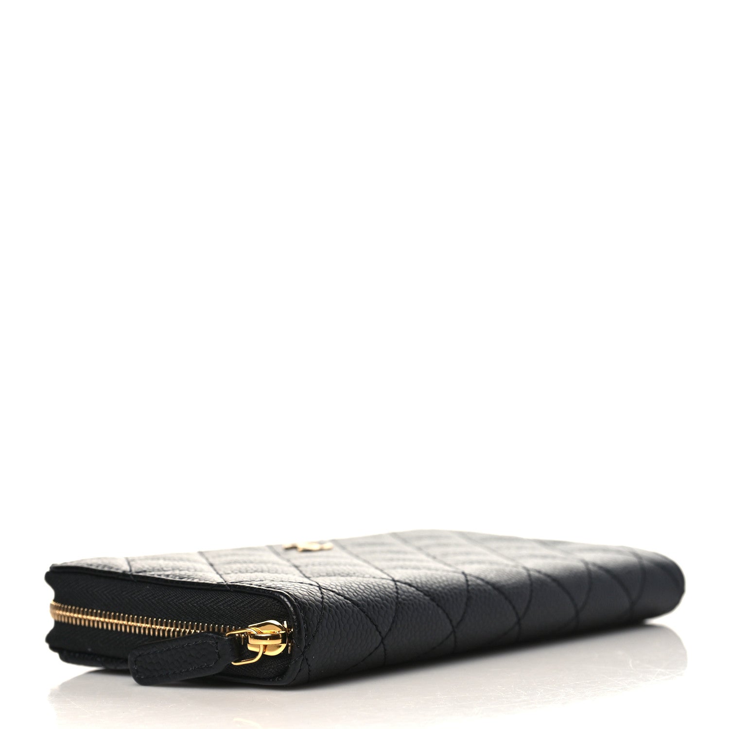Chanel Caviar Quilted Large Gusset Zip Around Wallet Black 4 of 9