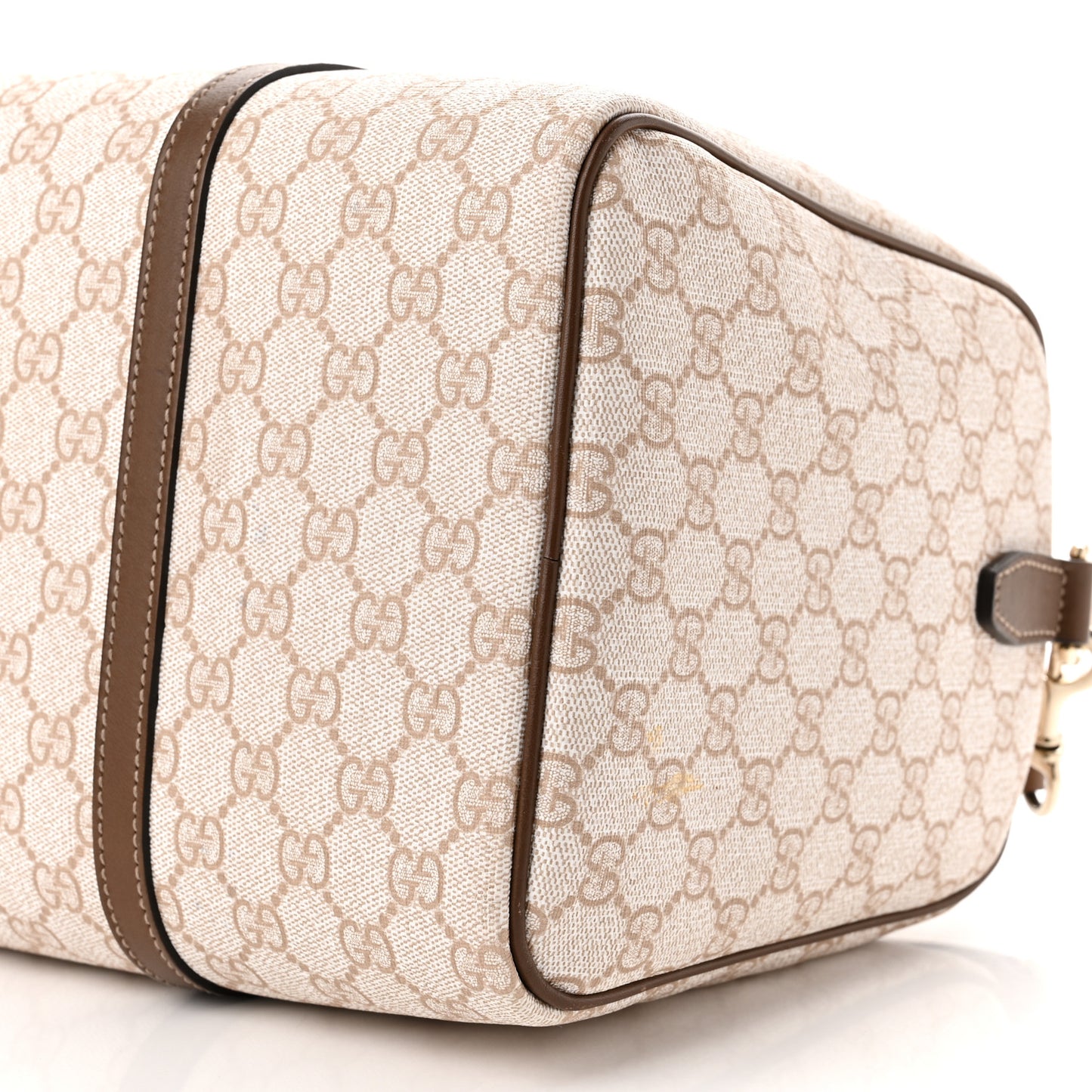 GG Supreme Monogram Calfskin Medium Nice Boston New Mystic White Beige Brown