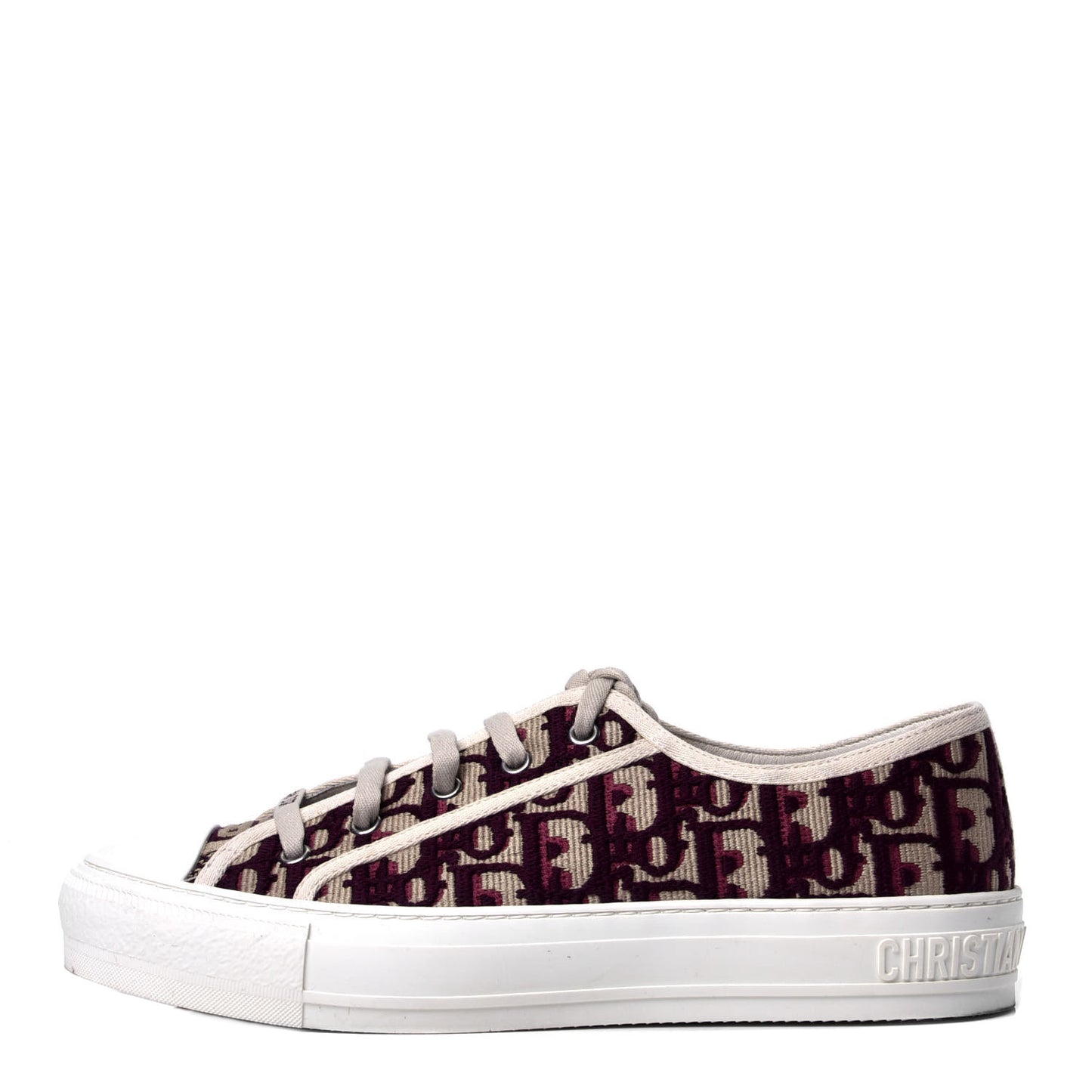 Canvas Oblique Walk'N'Dior Low Top Sneakers 39 Deep Amaranth
