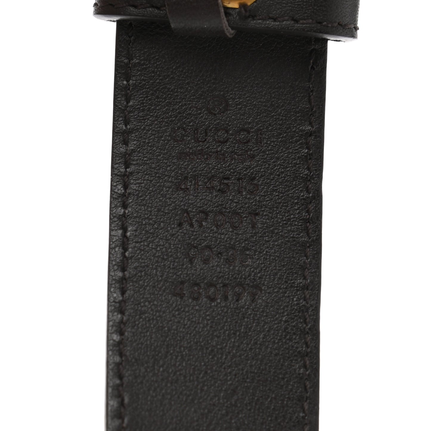 Moon Calfskin Double G 30mm Belt 90 36 Dark Cocoa