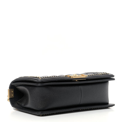 Chanel Caviar Quilted Medium Chain Around Boy Flap Black 4 of 9