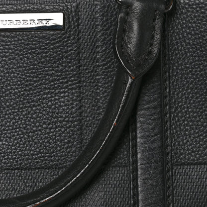 Burberry Heritage Grain Check Embossed Briefcase Black 9 of 10
