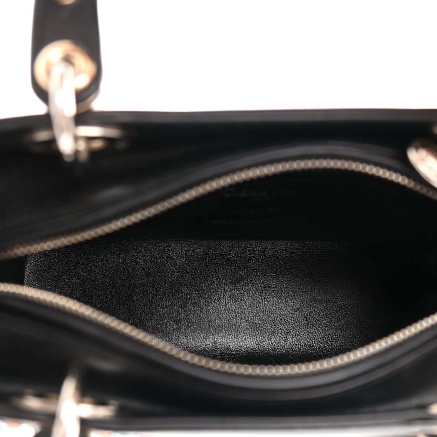 Smooth Calfskin Medium Lucky Badges Lady Dior Black