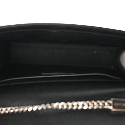 Saint Laurent Grain De Poudre Medium Classic Monogram Kate Satchel Black 5 of 17