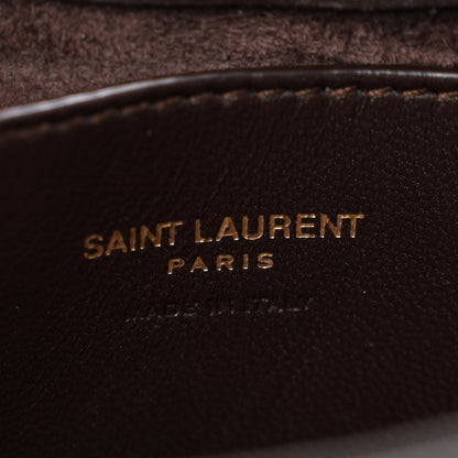 Saint Laurent Patent Calfskin Le 5 A 7 Mini Hobo Spicy Chocolate 6 of 12