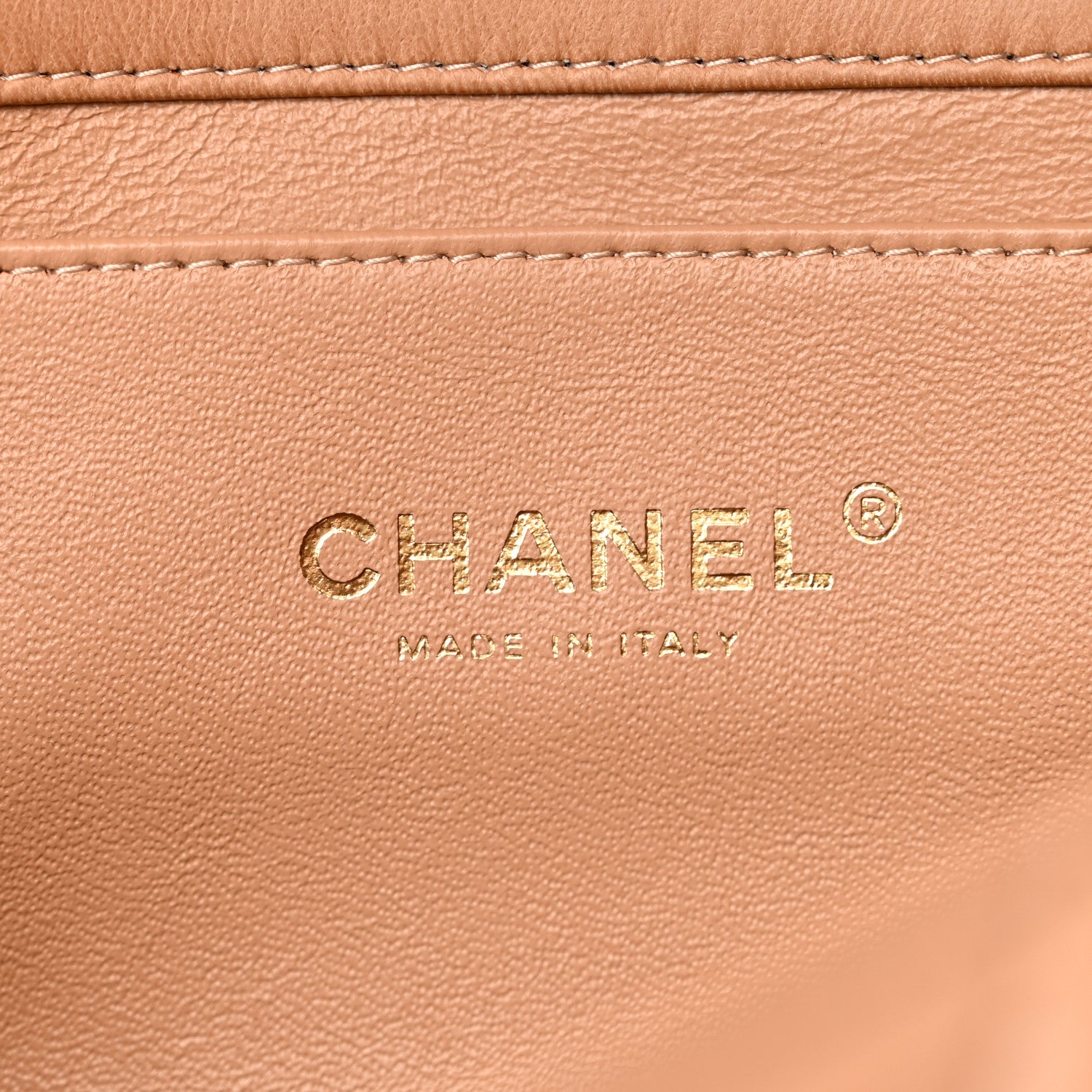 Chanel Lambskin Quilted Clutch with Chain Flap Beige 6 of 13