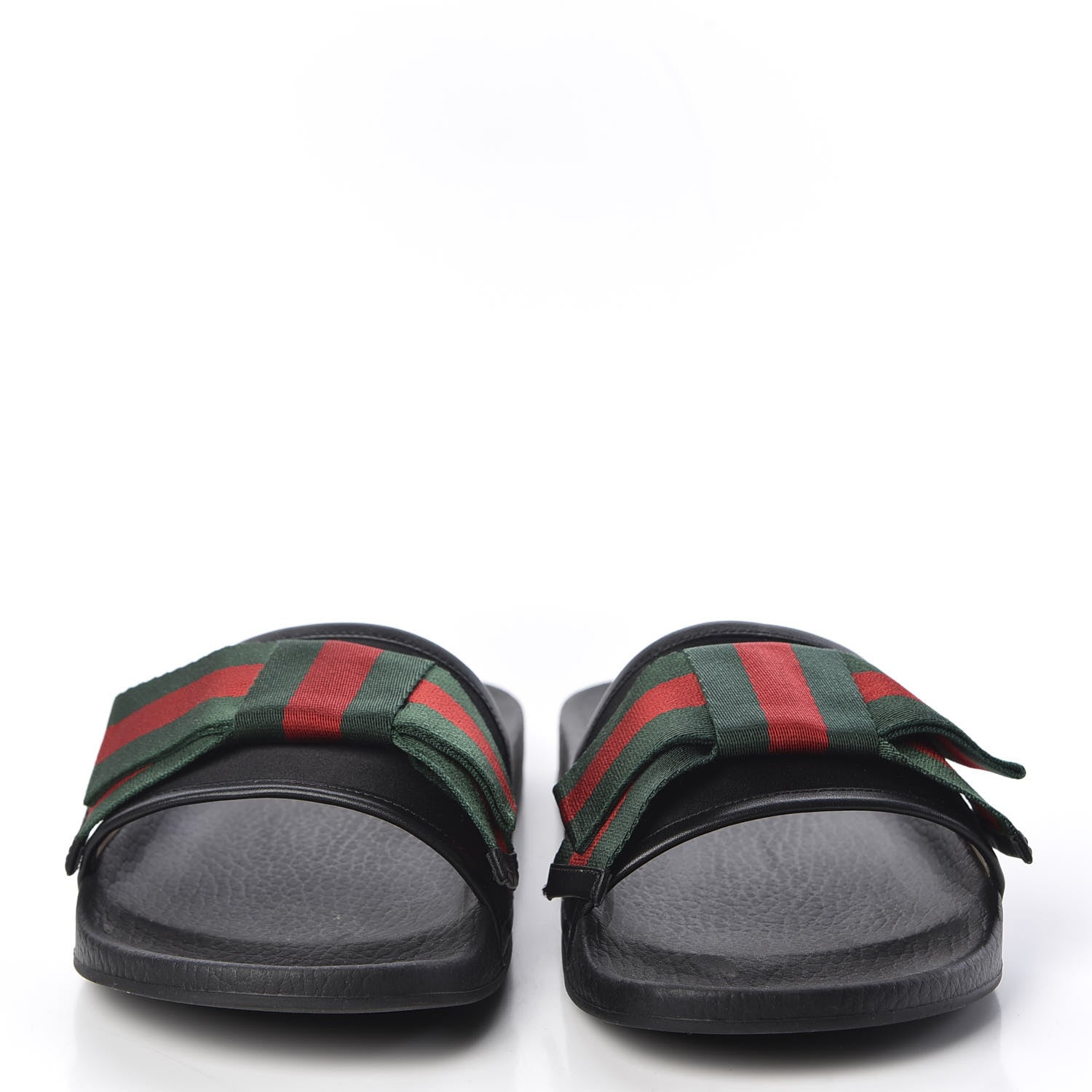 Gucci Satin Web Bow Slide Sandals 41 Black 3 of 9