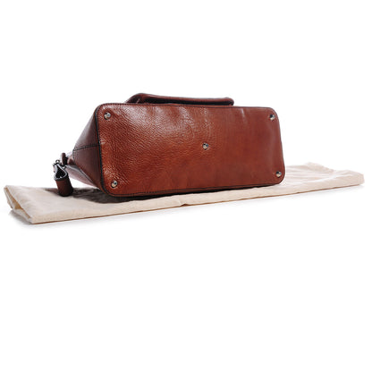 Chloe Leather Edith Dome Bowler Whiskey 4 of 7