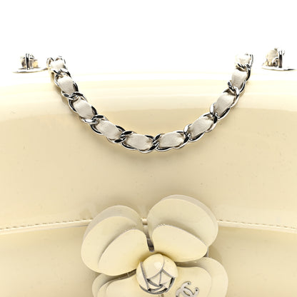 Chanel Patent Calfskin Small Camellia Single Flap White 8 of 10