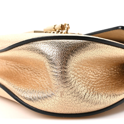 Chloe Metallic Grained Goatskin Nano Drew Shoulder Bag Abstract Gold 9 of 9