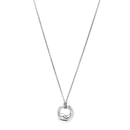 Tiffany Sterling Silver 12mm Elsa Peretti Eternal Circle Pendant Necklace 1 of 5