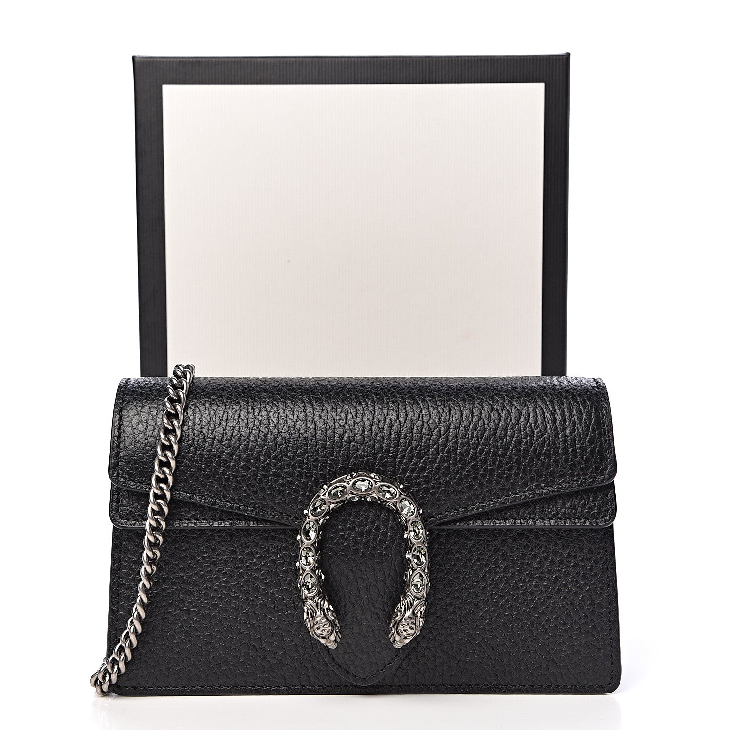 Gucci Calfskin Super Mini Dionysus Shoulder Bag Black 10 of 10