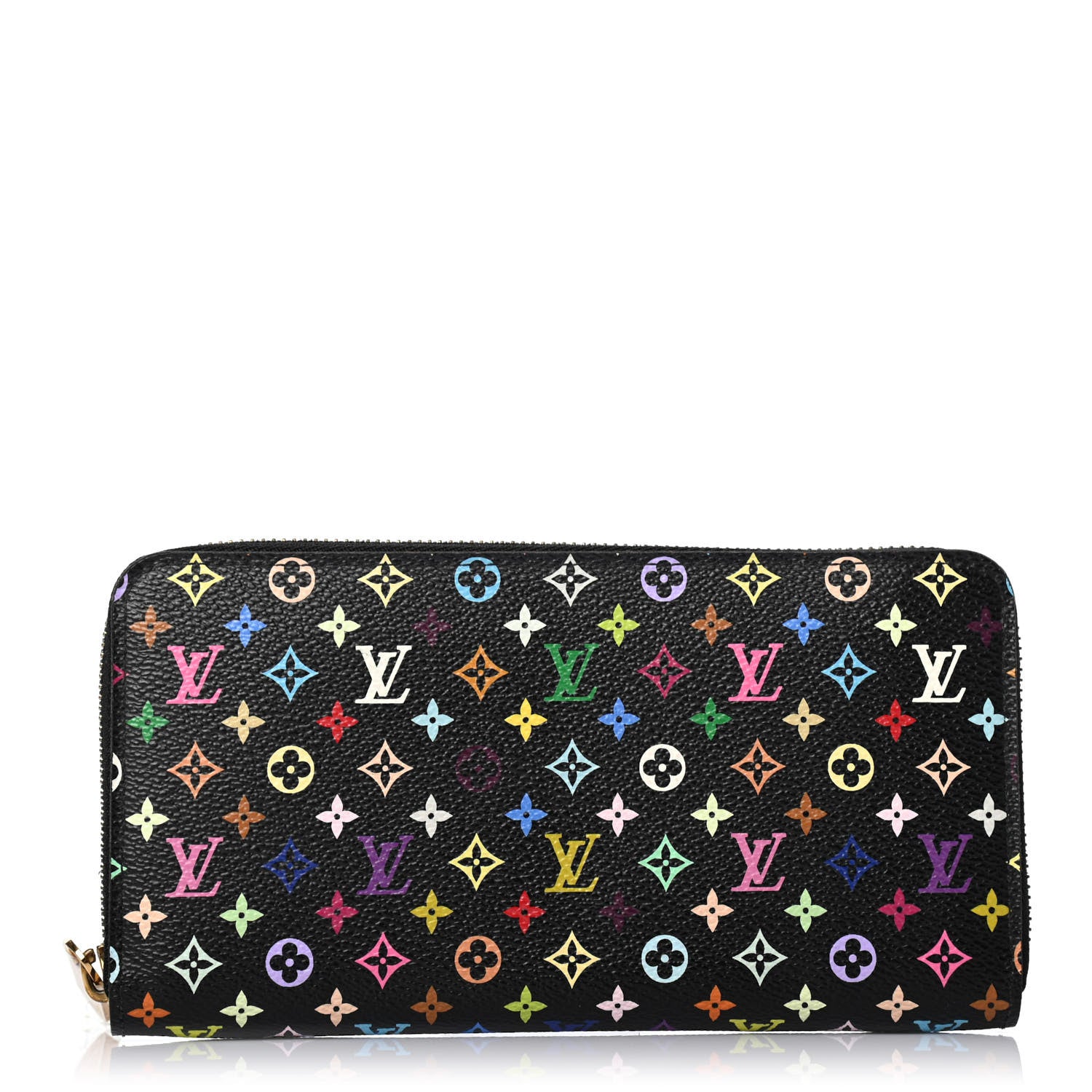 Louis Vuitton Monogram Multicolor Zippy Wallet Black Violet 1 of 4