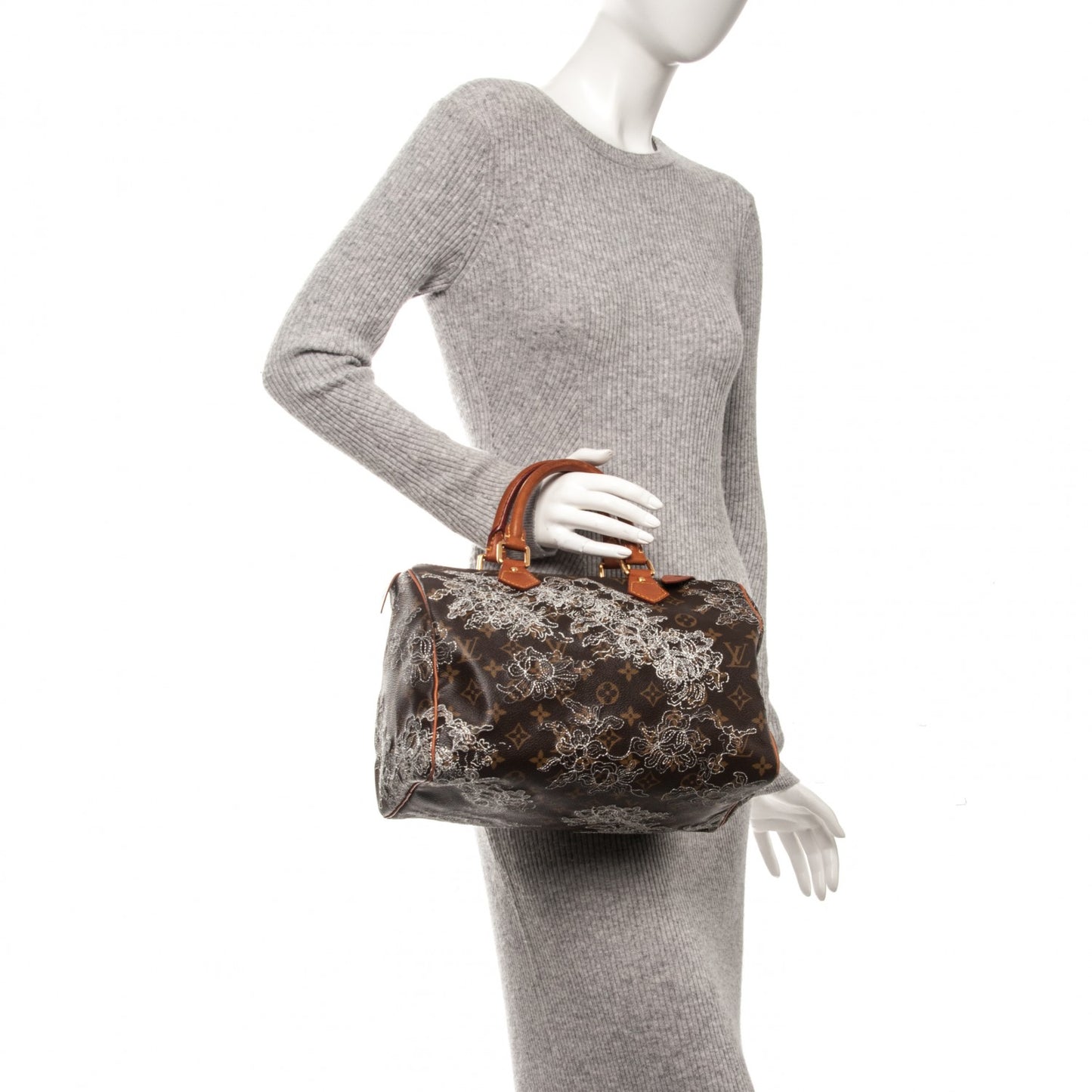 Monogram Dentelle Speedy 30 Silver