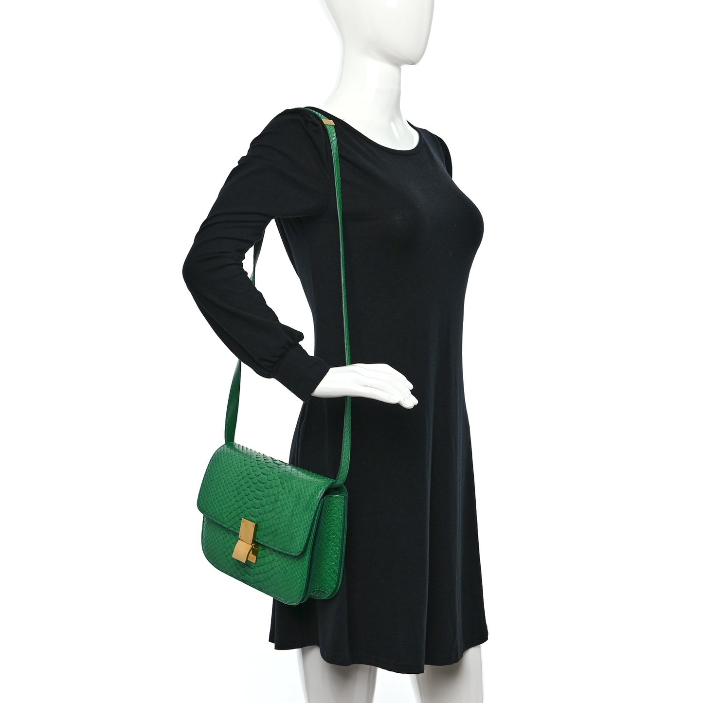 Snakeskin Medium Classic Box Green