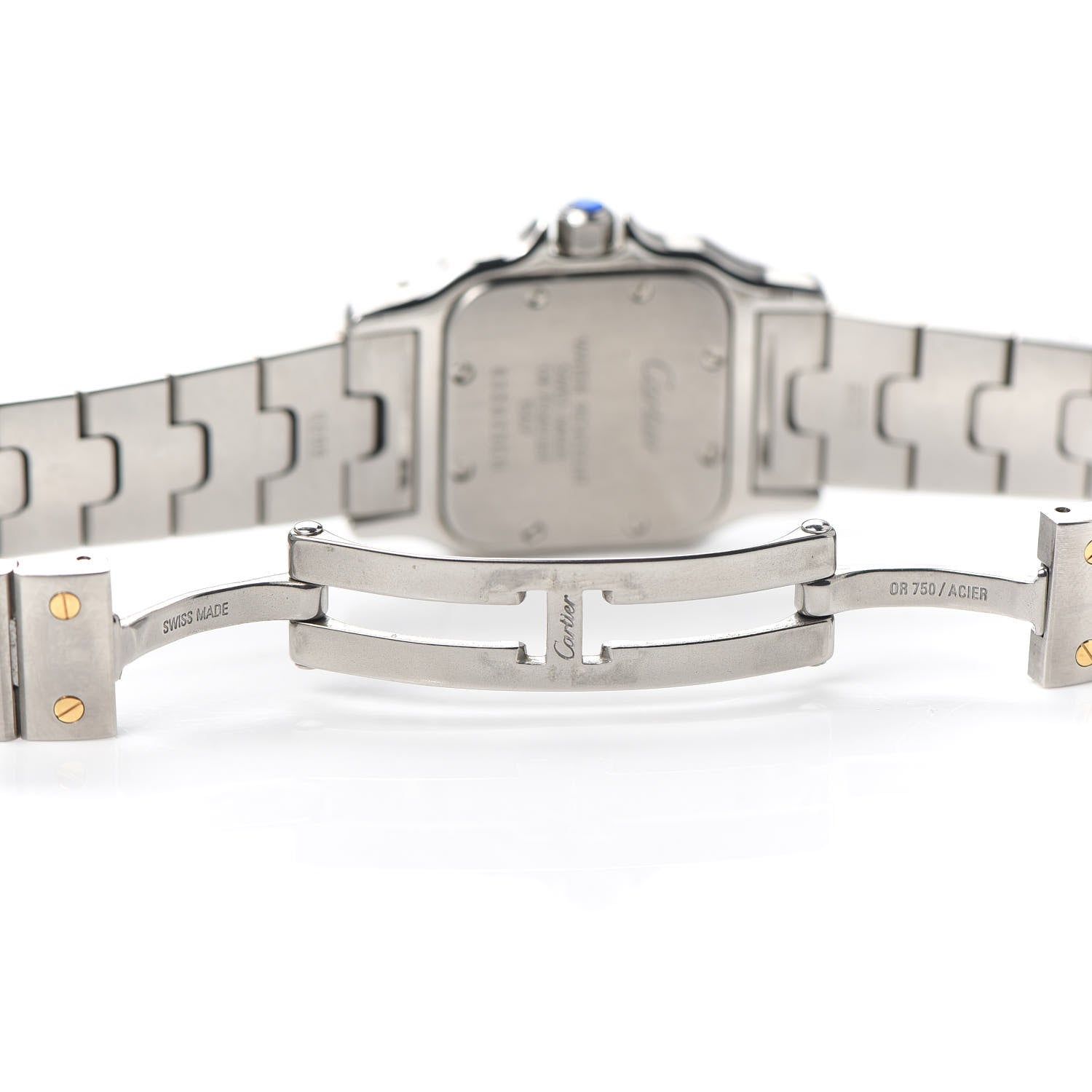 Cartier Stainless Steel 18K Yellow Gold 24mm Santos De Cartier Galbee Quartz Watch 5 of 5