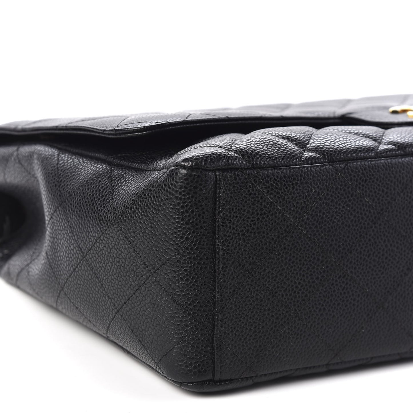 Caviar Quilted Maxi Single Flap Black