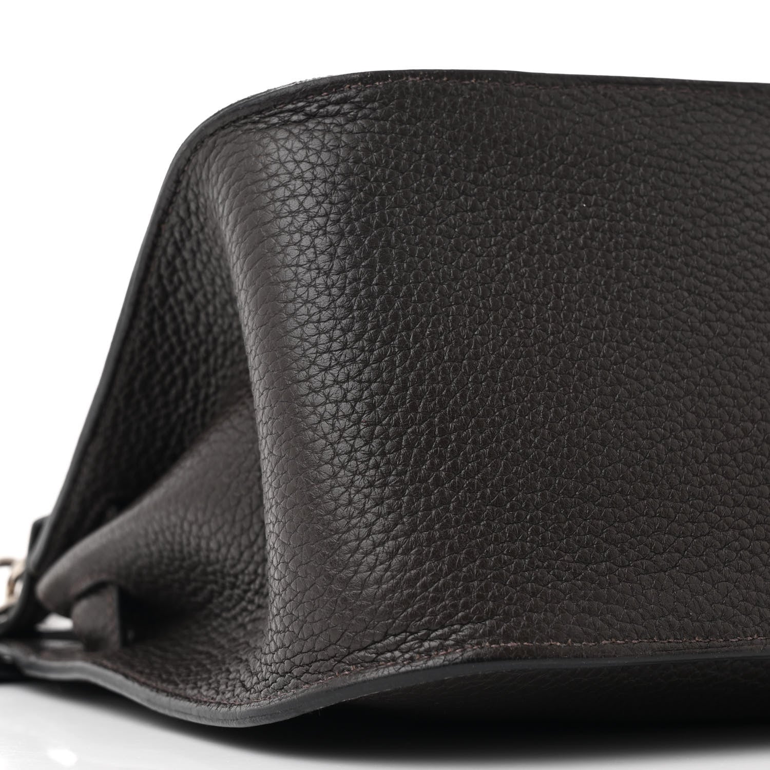Hermes Taurillon Clemence Jypsiere 28 Chocolate 9 of 10
