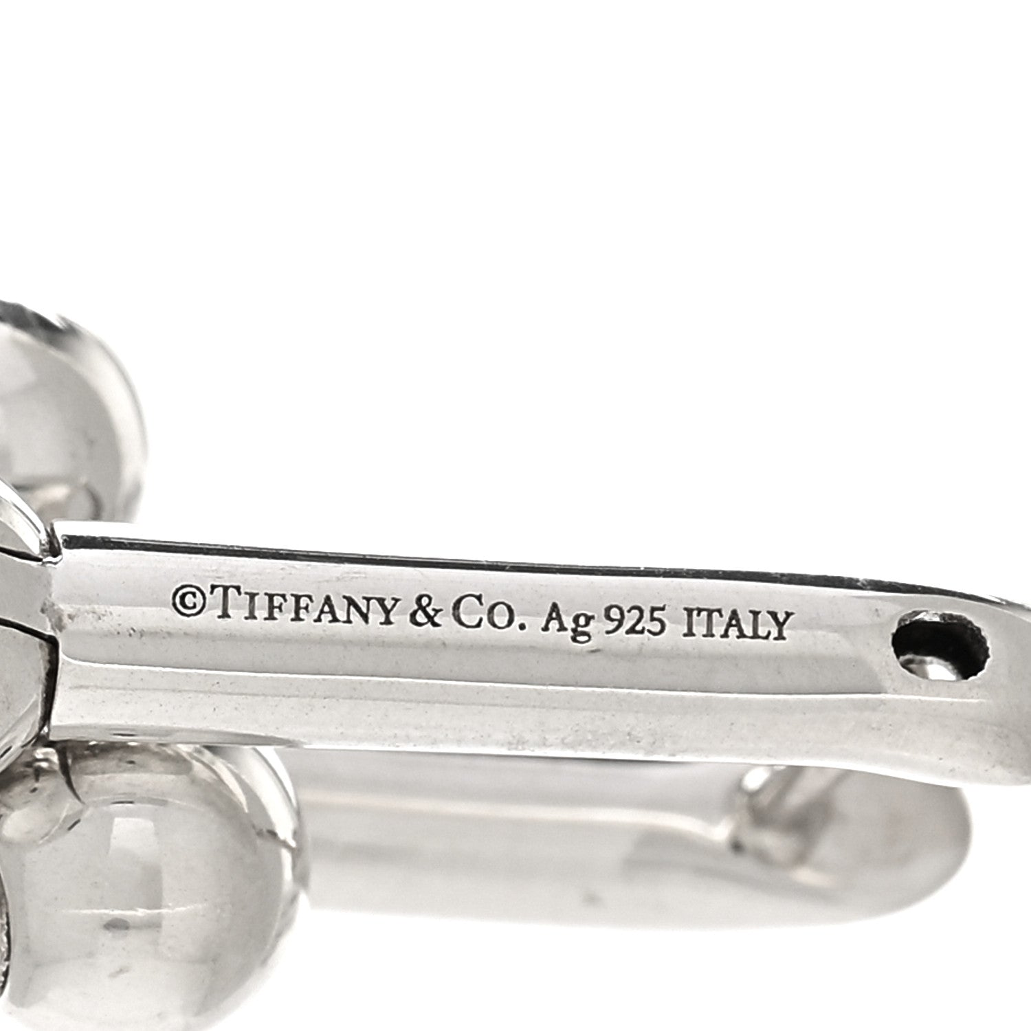 Tiffany Sterling Silver Large HardWear Link Earrings 4 of 5