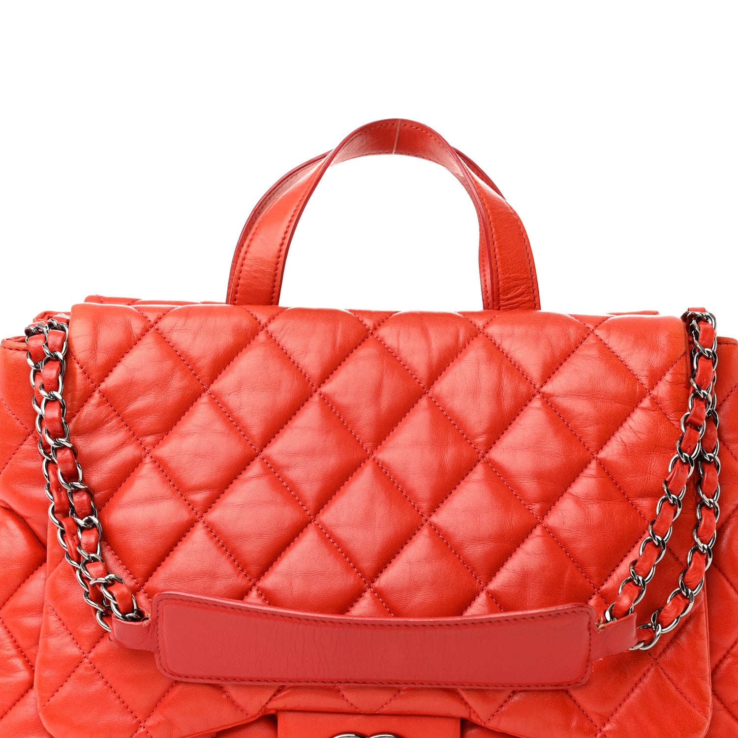 Chanel Lambskin Quilted Chanel 3 Maxi Flap Bag Red 10 of 18