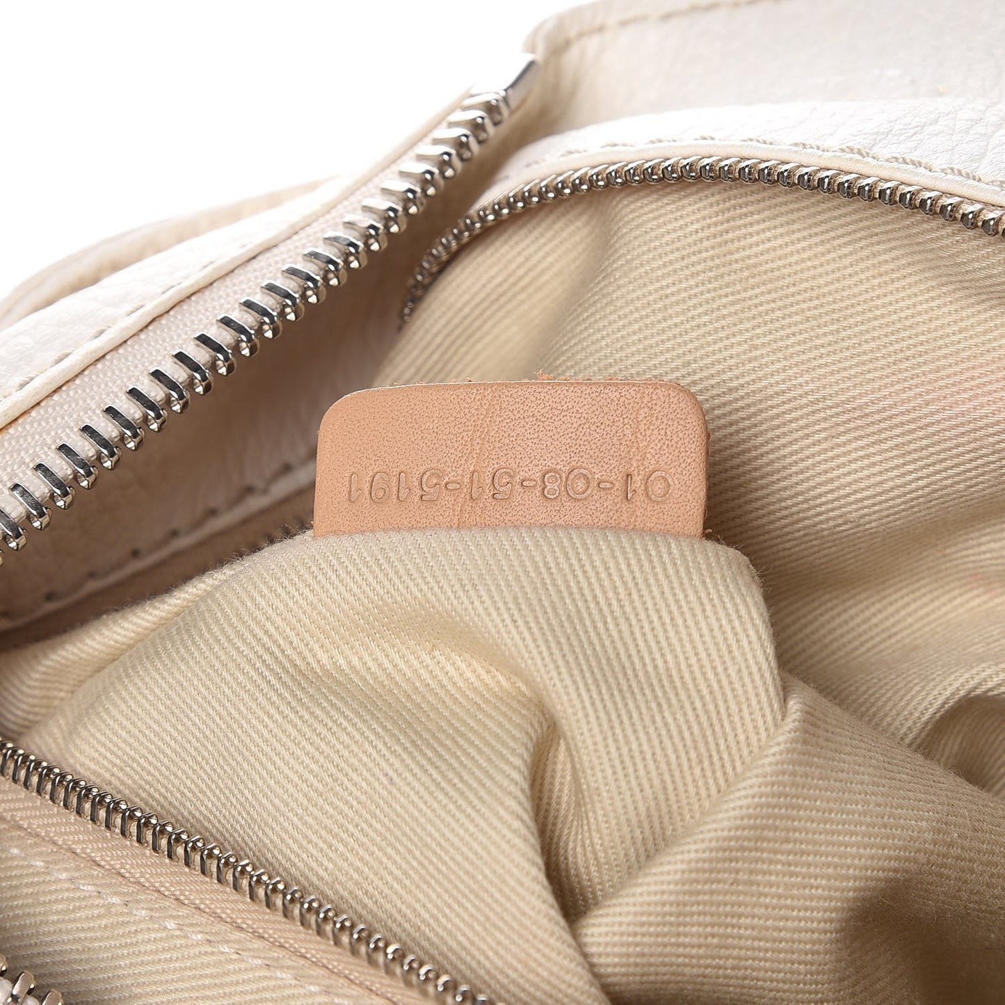 Calfskin Medium Paddington Satchel White