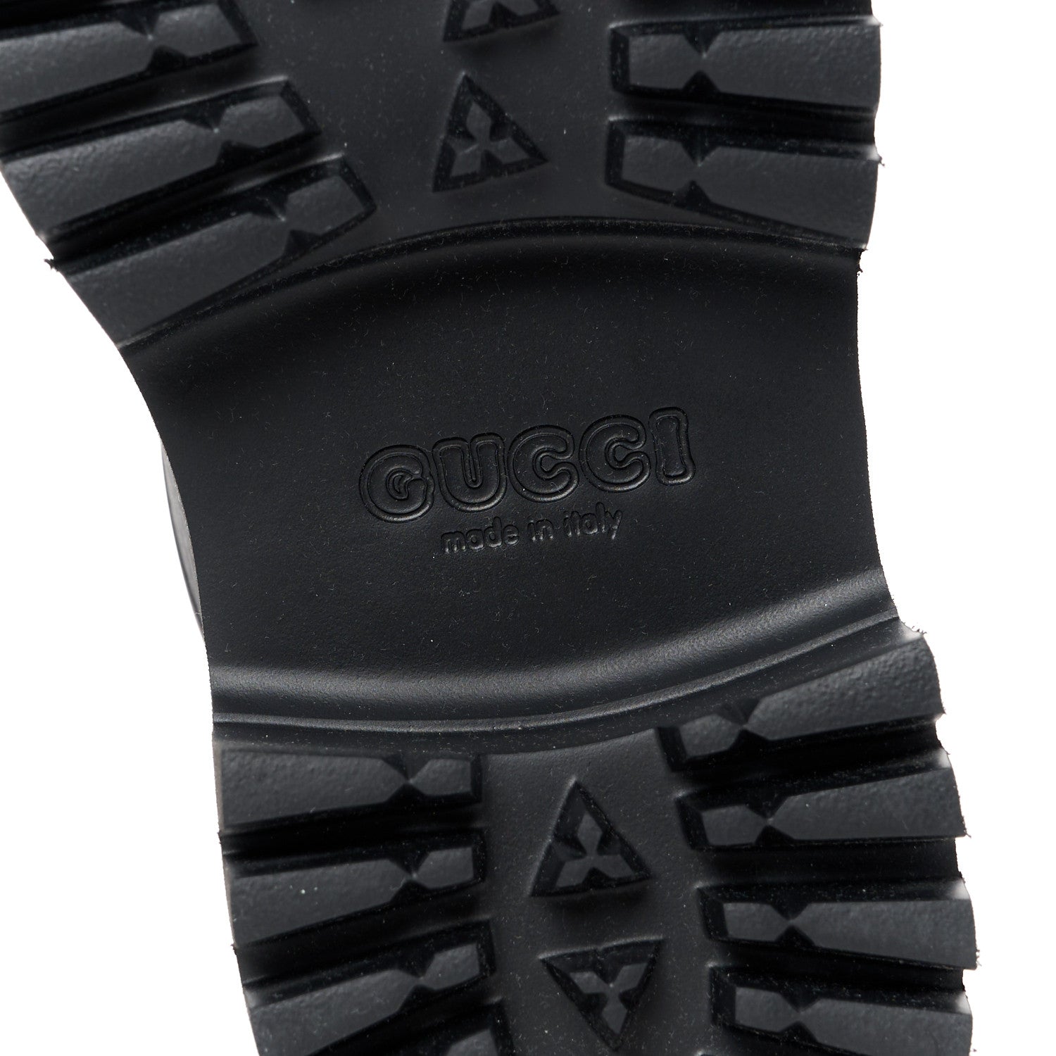 Gucci Rubber GG Monogram Perforated Elea Platform 55mm Lug Sole Sandals 36 Black 6 of 9