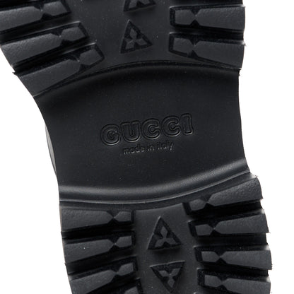 Gucci Rubber GG Monogram Perforated Elea Platform 55mm Lug Sole Sandals 36 Black 6 of 9