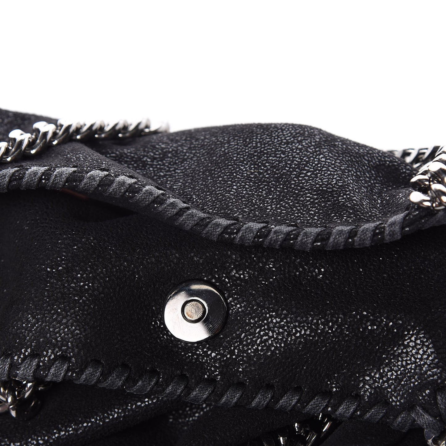 Shaggy Deer Mini Falabella Fold Over Tote Black