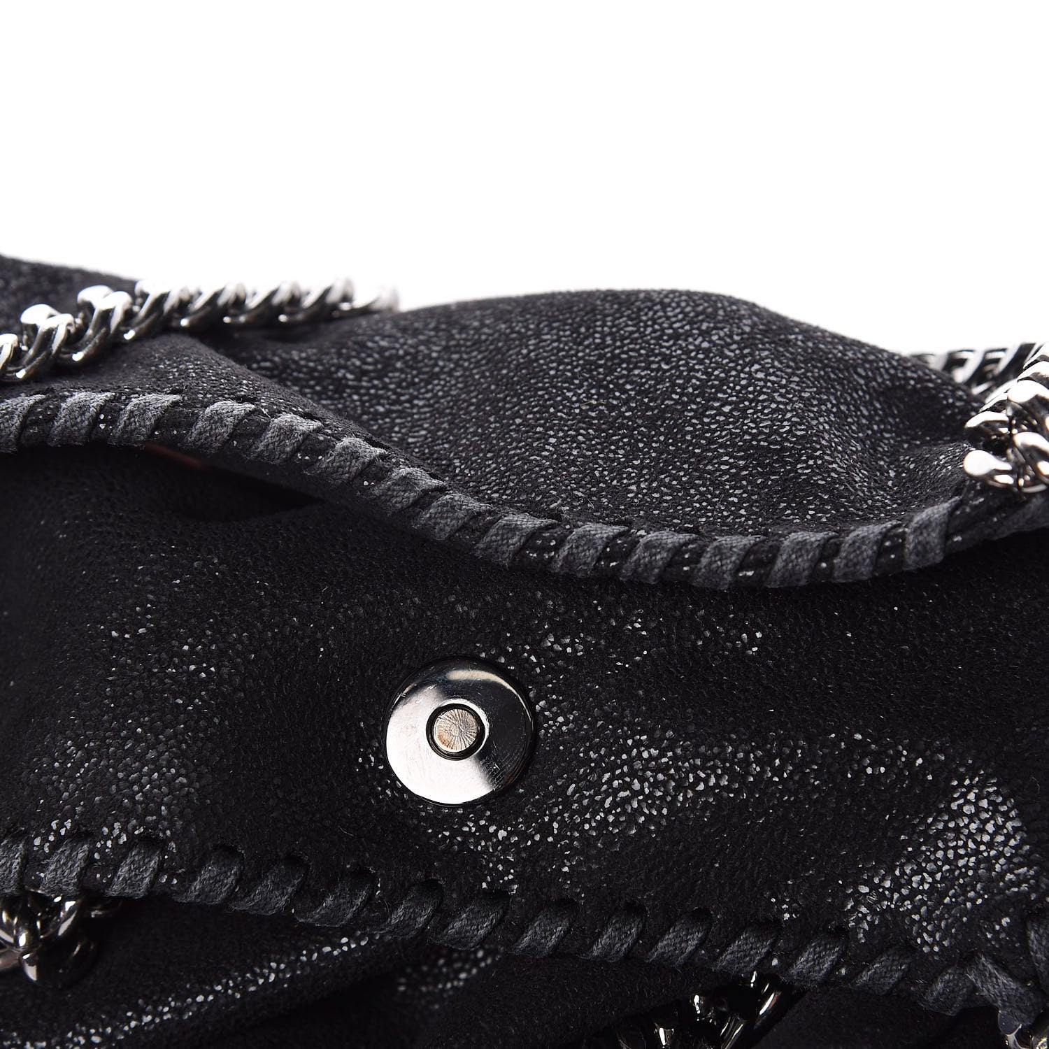 Stella McCartney Shaggy Deer Mini Falabella Fold Over Tote Black 8 of 10
