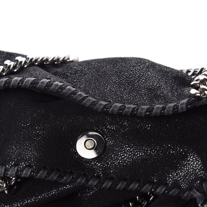 Stella McCartney Shaggy Deer Mini Falabella Fold Over Tote Black 8 of 10