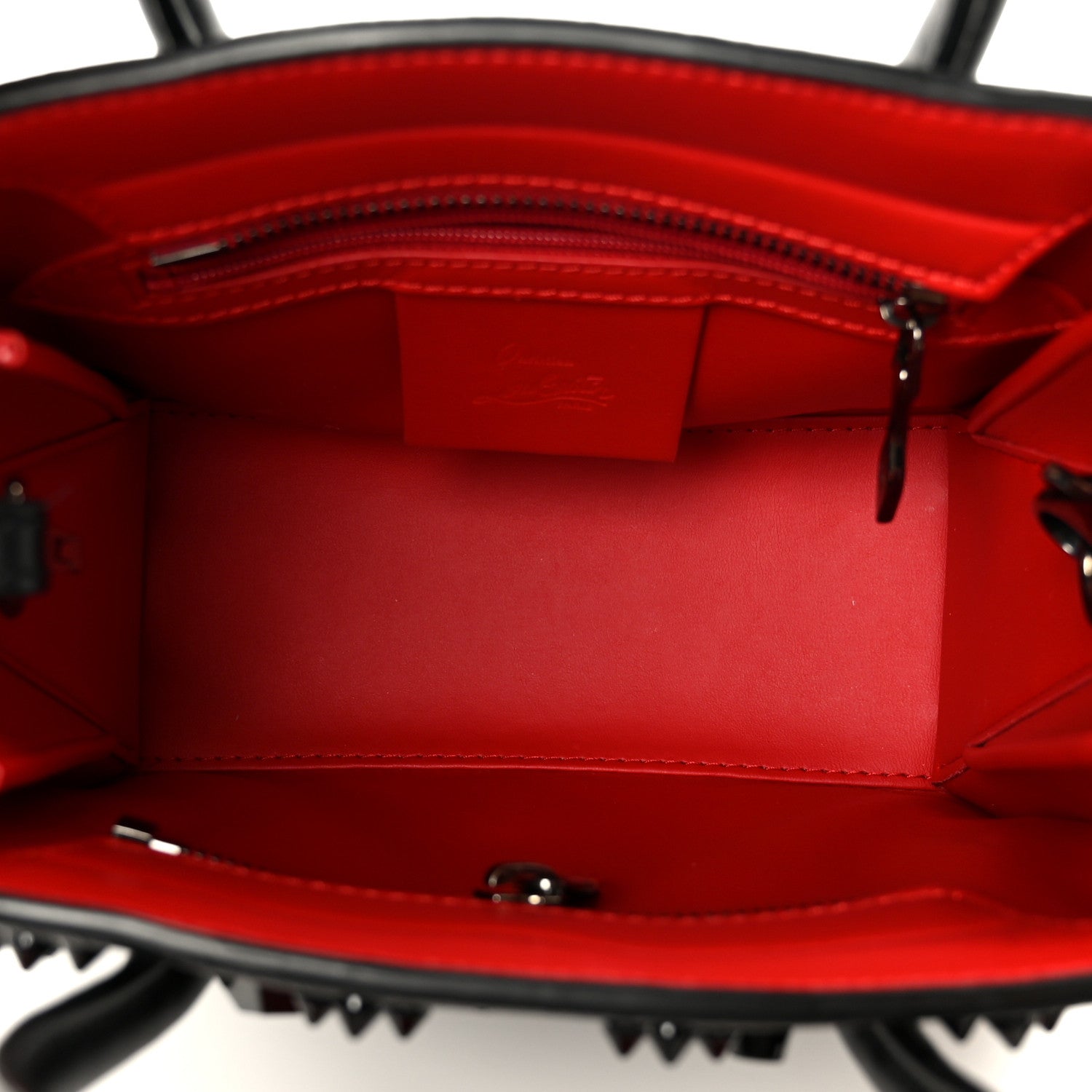 Christian Louboutin Calfskin Spikes Loubinthesky Mini Paloma Black 5 of 12