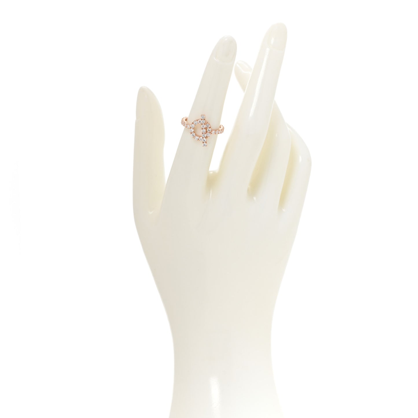 18K Rose Gold Diamond Finesse Ring 52 6
