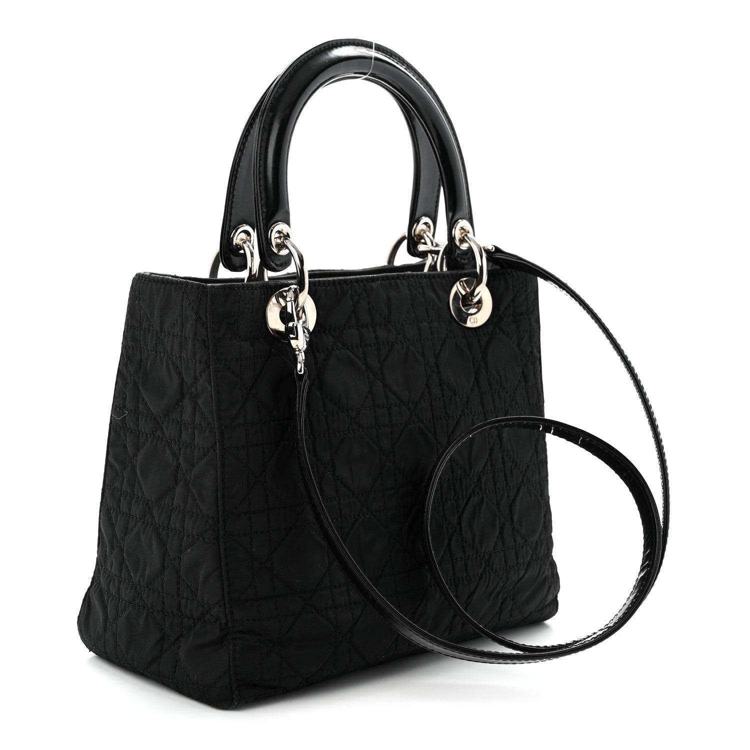 Christian Dior Nylon Cannage Medium Lady Dior Black 3 of 10