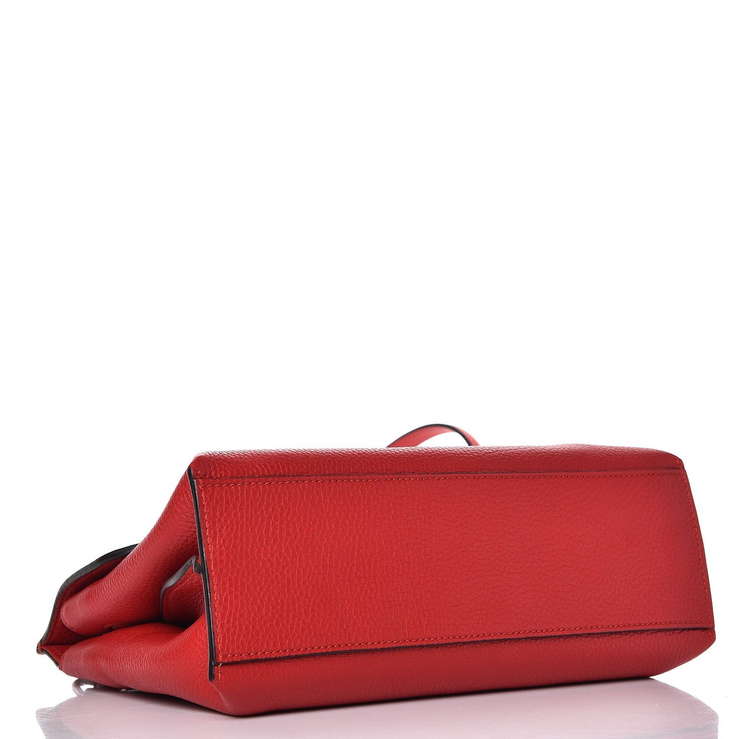 Cellarius Calfskin Small Bamboo Daily Top Handle Bag Hibiscus Red