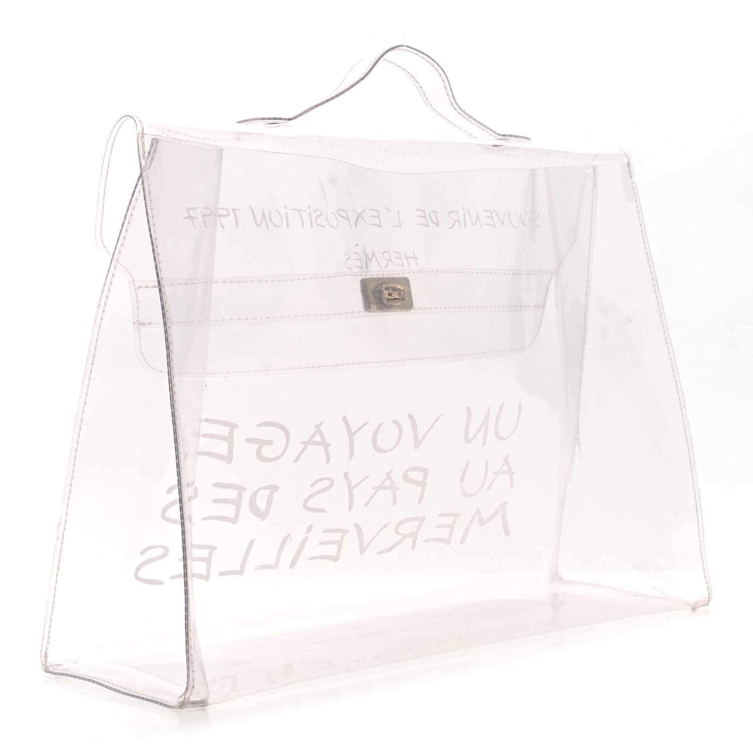 Hermes Vinyl Souvenir De L'Exposition Kelly Transparent 3 of 14