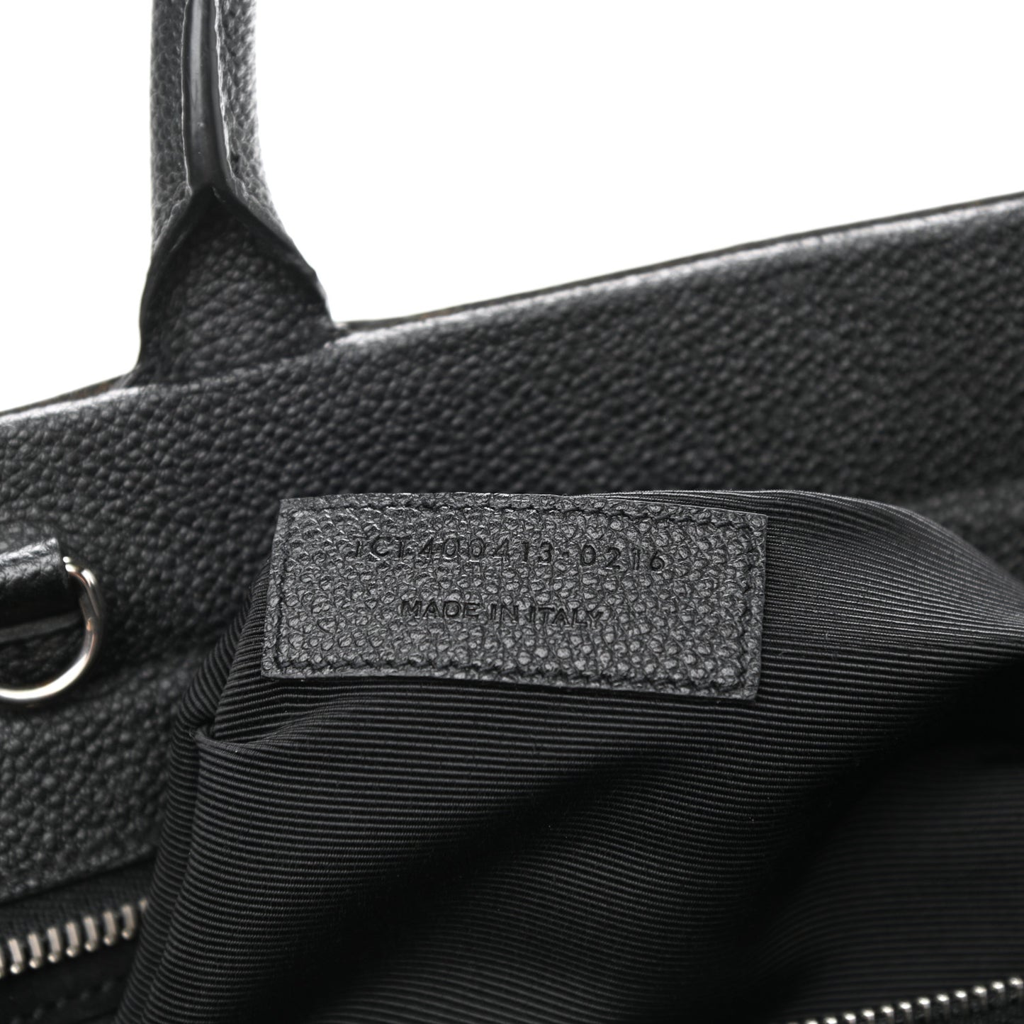 Grained Calfskin Small Cabas Rive Gauche Black