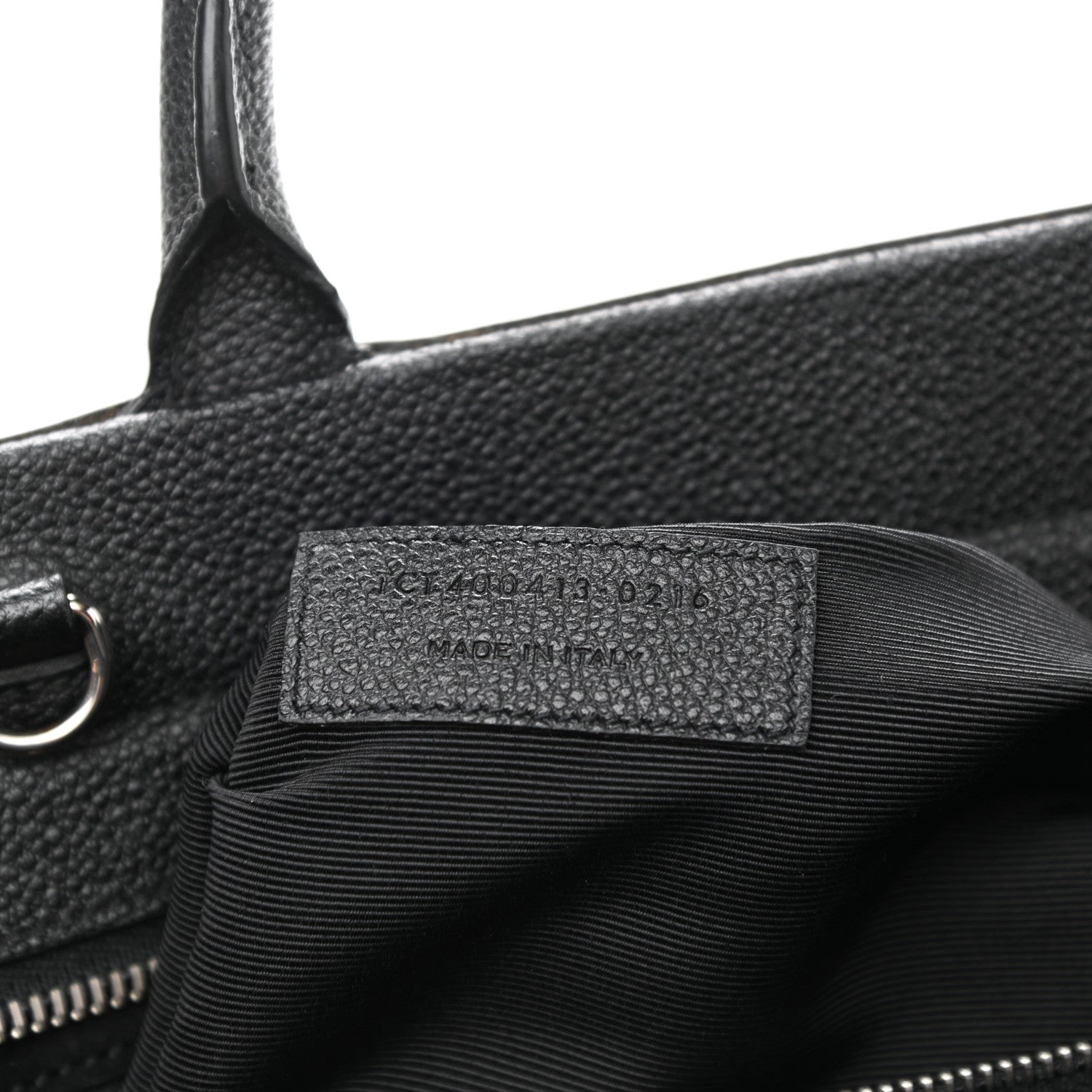Saint Laurent Grained Calfskin Small Cabas Rive Gauche Black 7 of 17