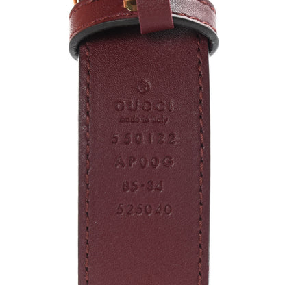 Gucci Calfskin Zumi 30mm Belt 85 34 Vintage Bordeaux 3 of 6