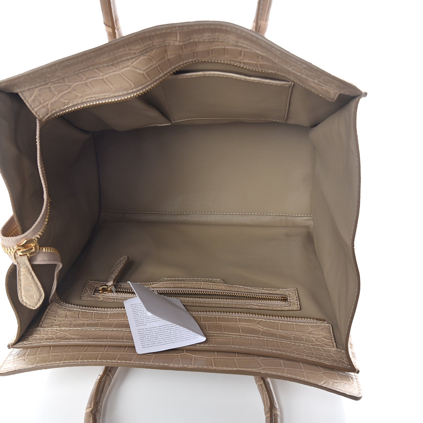 Crocodile Mini Luggage Beige