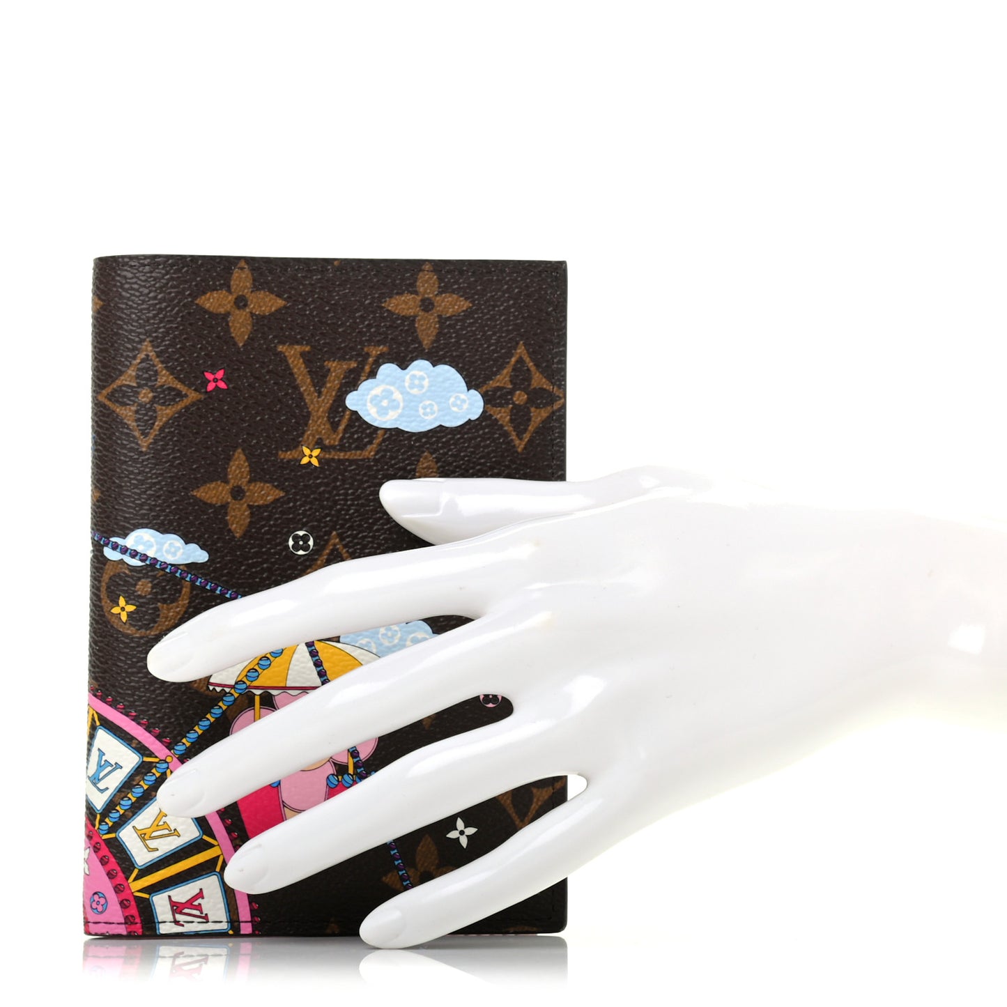Monogram 2020 Christmas Animation Big Wheel Passport Cover Rose Ballerine