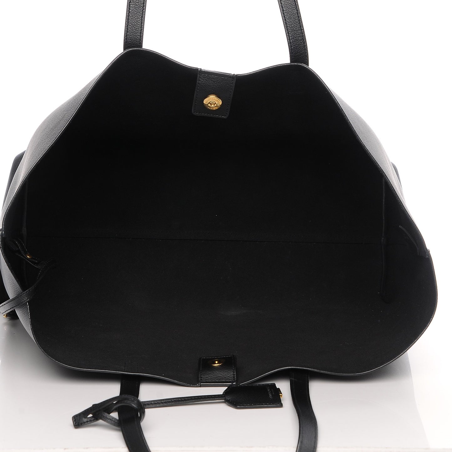 Calfskin Large Shopping Tote Black