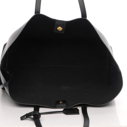 Saint Laurent Calfskin Large Shopping Tote Black 6 of 7