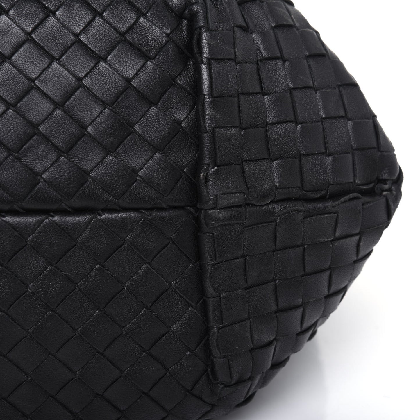 Nappa Intrecciato Large Capri Tote Black